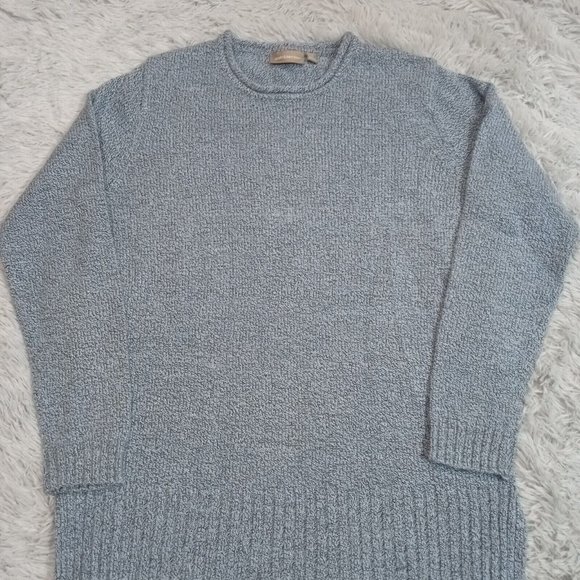 Croft‎ & Barrow Womens Sweater Pullover Blue Large Long Sleeve Ribbed Hem L - Picture 1 of 10